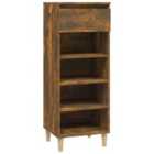 vidaXL Shoe Cabinet Smoked Oak 40x36x105 cm Engineered Wood