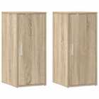 vidaXL Shoe Cabinets 2 pcs Sonoma Oak 32x35x70 cm Engineered Wood