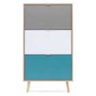 Finori Shoe Cabinet 42 Sonoma Oak And Tricolour