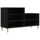 vidaXL Shoe Cabinet Black 102x36x60 cm Engineered Wood