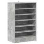 vidaXL Shoe Cabinet Concrete Grey 60x35x92 cm Engineered Wood
