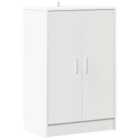 vidaXL Shoe Cabinet White 60x35x92 cm Engineered Wood