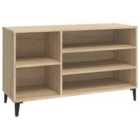 vidaXL Shoe Cabinet Sonoma Oak 102x36x60 cm Engineered Wood