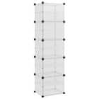 vidaXL Shoe Rack Transparent 44x31.5x153.5 cm PP