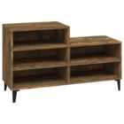 vidaXL Shoe Cabinet Smoked Oak 102x36x60 cm Engineered Wood