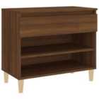 vidaXL Shoe Cabinet Brown Oak 70x36x60 cm Engineered Wood