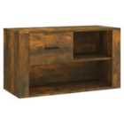 vidaXL Shoe Cabinet Smoked Oak 80x35x45 cm Engineered Wood