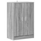 vidaXL Shoe Cabinet Grey Sonoma 60x35x92 cm Engineered Wood
