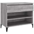 vidaXL Shoe Cabinet Grey Sonoma 70x36x60 cm Engineered Wood