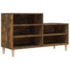 vidaXL Shoe Cabinet Smoked Oak 102x36x60 cm Engineered Wood
