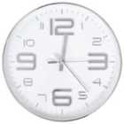 vidaXL Wall Clock 30 cm Silver