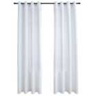 vidaXL Blackout Curtains with Metal Rings 2 pcs Off White 140x225 cm
