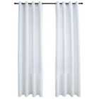 vidaXL Blackout Curtains with Metal Rings 2 pcs Off White 140x175 cm