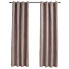 vidaXL Blackout Curtains with Metal Rings 2 pcs Taupe 140x225 cm