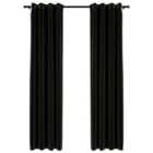 vidaXL Linen-Look Blackout Curtains 2 pcs Anthracite 140x225cm