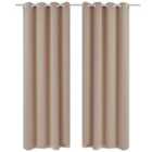 vidaXL Blackout Curtains 2 pcs with Metal Eyelets 135x175 cm Cream
