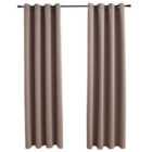 vidaXL Blackout Curtains with Metal Rings 2 pcs Taupe 140x225 cm