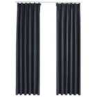 vidaXL Blackout Curtains with Hooks 2 pcs Anthracite 140x175 cm