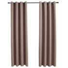 vidaXL Blackout Curtains with Metal Rings 2 pcs Taupe 140x245 cm