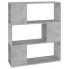 vidaXL Book Cabinet Room Divider Concrete Grey 80x24x94 cm Engineered Wood