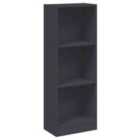 vidaXL 3-Tier Book Cabinet Grey 40x24x108 cm Engineered Wood