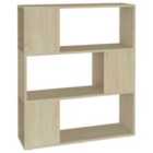 vidaXL Book Cabinet Room Divider Sonoma Oak 80x24x94 cm Engineered Wood