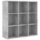 vidaXL Book Cabinet Concrete Grey 98x30x98 cm Engineered Wood