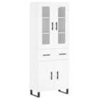 vidaXL Highboard White 69.5x34x180 cm Engineered Wood