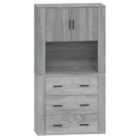 vidaXL Highboard Grey Sonoma Engineered Wood