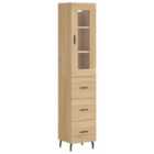 vidaXL Highboard Sonoma Oak 34.5x34x180 cm Engineered Wood