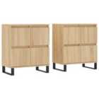 vidaXL Sideboards 2 pcs Sonoma Oak Engineered Wood