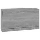 vidaXL Shoe Bench Grey Sonoma 80x24x45 cm Engineered Wood