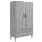 vidaXL Highboard Grey Sonoma 70x31x115 cm Engineered Wood