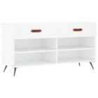 vidaXL Shoe Bench White 102x35x55 cm Engineered Wood