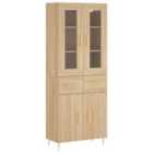 vidaXL Highboard Sonoma Oak 69.5x34x180 cm Engineered Wood