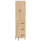 vidaXL Highboard Sonoma Oak 34.5x34x180 cm Engineered Wood