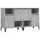 vidaXL Sideboards 2 pcs Concrete Grey 60x35x70 cm Engineered Wood