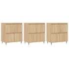 vidaXL Sideboards 3 pcs Sonoma Oak Engineered Wood
