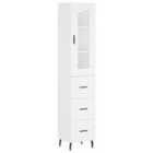 vidaXL Highboard White 34.5x34x180 cm Engineered Wood