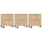 vidaXL Sideboards 3 pcs Sonoma Oak Engineered Wood