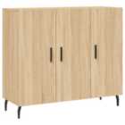 vidaXL Sideboard Sonoma Oak 90x34x80 cm Engineered Wood