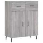 vidaXL Sideboard Grey Sonoma 69.5x34x90 cm Engineered Wood