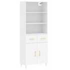 vidaXL Highboard White 69.5x34x180 cm Engineered Wood