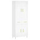 vidaXL Highboard White 69.5x34x180 cm Engineered Wood