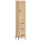 vidaXL Highboard Sonoma Oak 34.5x34x180 cm Engineered Wood