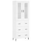 vidaXL Highboard White 69.5x34x180 cm Engineered Wood
