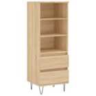 vidaXL Highboard Sonoma Oak 40x36x110 cm Engineered Wood