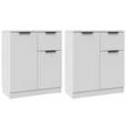 vidaXL Sideboards 2 pcs White 60x30x70 cm Engineered Wood