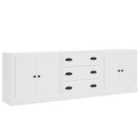 vidaXL Sideboards 3 pcs White Engineered Wood
