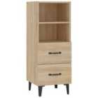 vidaXL Sideboard Sonoma Oak 34.5x34x90 cm Engineered Wood